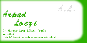 arpad loczi business card